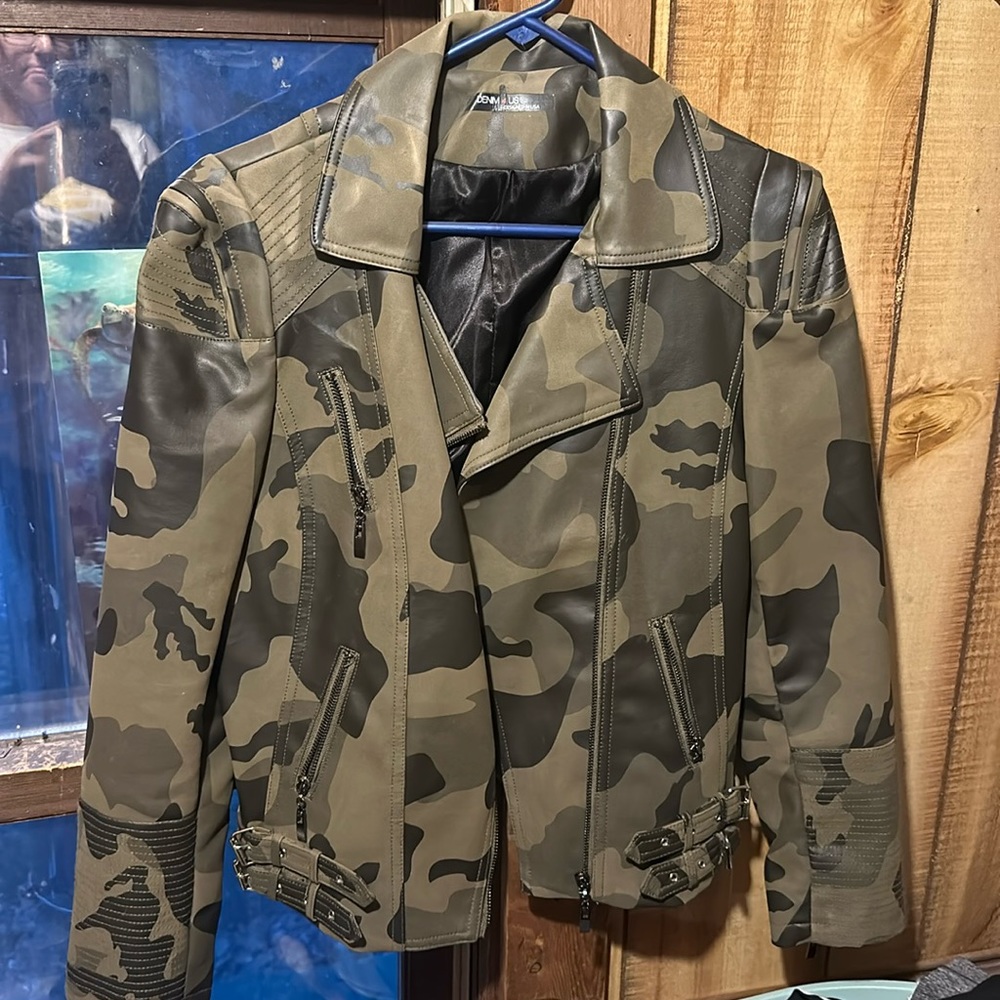 Women’s Camo Leather Jacket